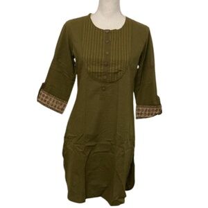 ETHNICITY size medium INDIA Kurta olive color